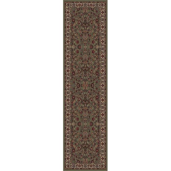 Concord Global 10 ft. 11 in. x 15 ft. Persian Classics Kashan - Green 2025T